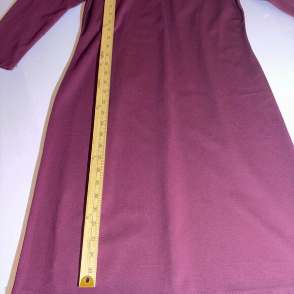 NEW W/ TAGS J. McLaughlin Isabel 3/4 Sleeve Knot Front size M Burgundy Ponte - Picture 5 of 10